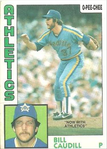 1984 O-Pee-Chee Baseball Cards 299     Bill Caudill#{Now with Athletics